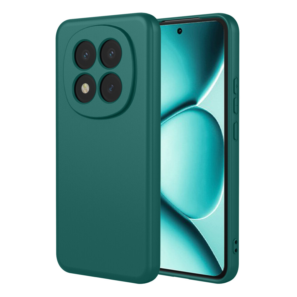 (Blackish ) For Xiaomi Redmi Note 15 Pro+ 5G (Global) / Poco M8 Pro 5G Case Liquid Silicone Feel Soft Tpu Protective Phone Cover Green 6914296542271