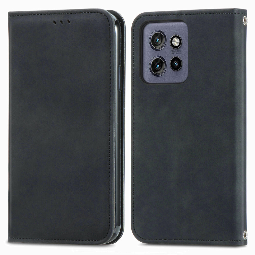 (Black) For Motorola Edge 60 Neo 5G / Edge 50 Neo 5G / Moto S50 5G / Thinkphone 25 5G Leather Case With Card Holder Magnetic Abs Black 6914295511704