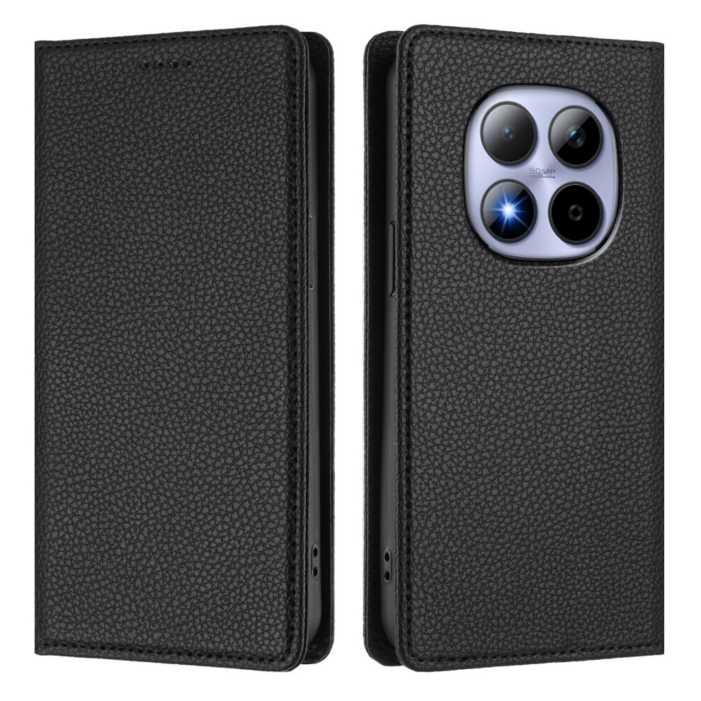 (Black) For Xiaomi Redmi Note 15 Pro 4G (Global) Wallet Case Rfid Blocking Litchi Texture Leather Mobile Cover Black 6914296634747