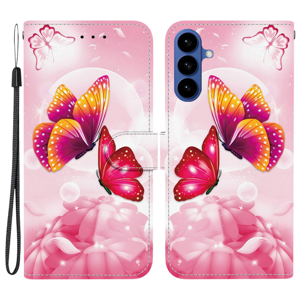 ( Butterfly) For Samsung Galaxy S26+ Case Pattern Printing Leather Flip Wallet Phone Cover With Lanyard Pink 6914299461548