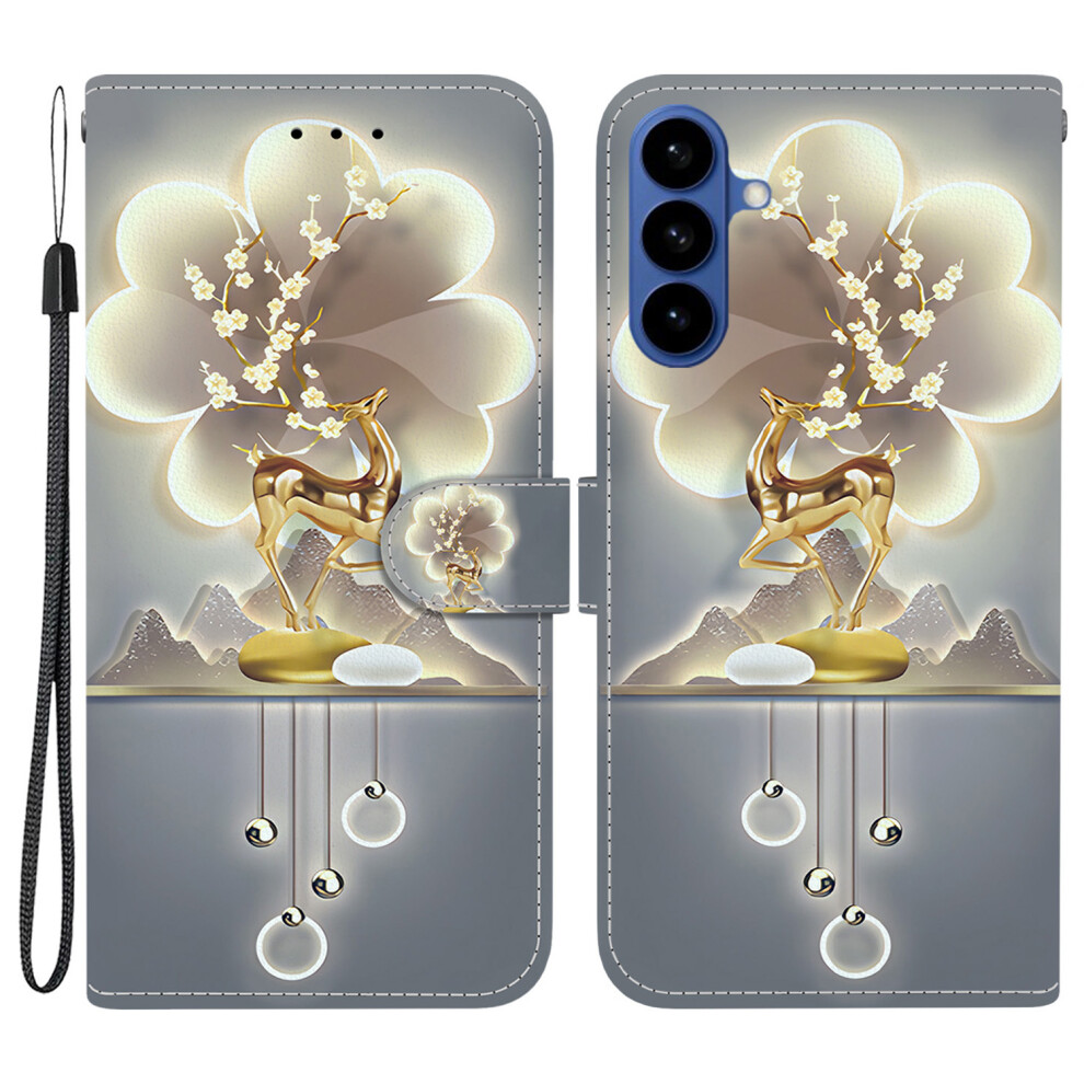 (Sika Deer) For Samsung Galaxy S26+ Case Pattern Printing Leather Flip Wallet Phone Cover With Lanyard 6914293414144
