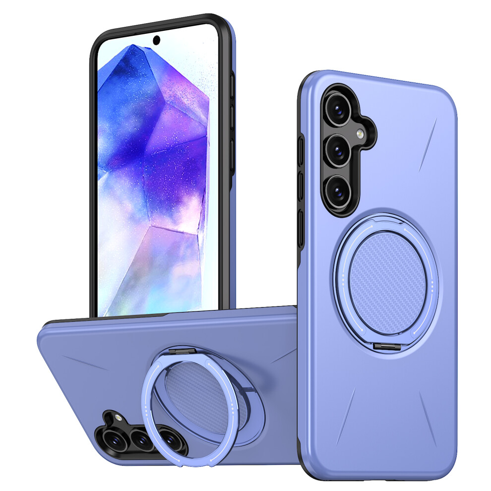 (Purple) For Samsung Galaxy A14 5G / Galaxy A14 4G Magnetic Case Rotating Kickstand Tpu + Pc Phone Cover Purple 6914293706997