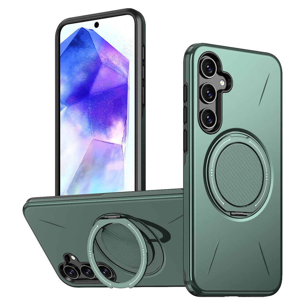 (Green) For Samsung Galaxy A14 5G / Galaxy A14 4G Magnetic Case Rotating Kickstand Tpu + Pc Phone Cover Green 6914297519593