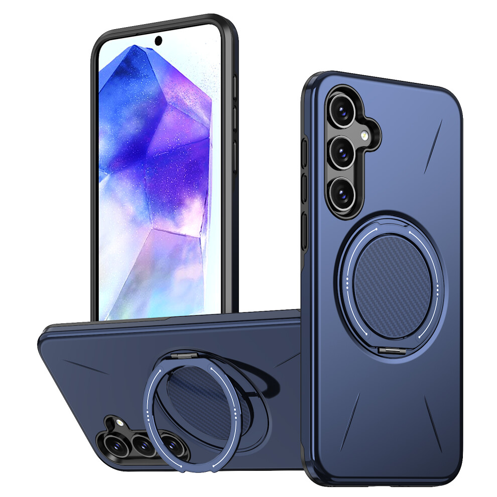(Blue) For Samsung Galaxy A14 5G / Galaxy A14 4G Magnetic Case Rotating Kickstand Tpu + Pc Phone Cover Blue 6914293743367