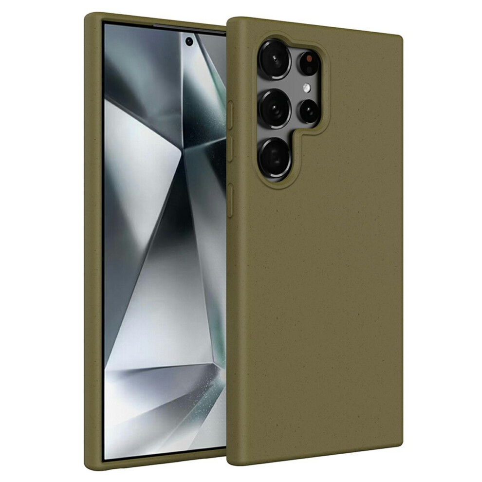 (Blackish ) For Samsung Galaxy S26 Ultra Case Biodegradable Wheat Straw + Tpu Matte Phone Cover Green 6914290461509
