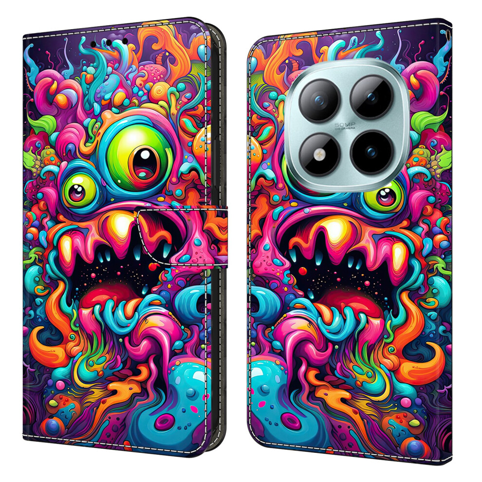 (Graffiti Qilin) Wallet Case For Xiaomi Poco M8 5G / Redmi Note 15 5G (Global) / 15 4G (Global) Foldable Stand Pattern Printing Pu Leathe 6914294196681