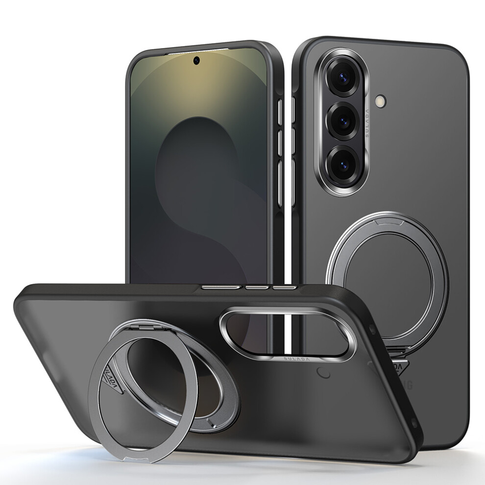 (Titanium ) Sulada For Samsung Galaxy S26+ Case Magnetic Case Anti-Fingerprints Matte Tpu + Pc Phone Cover With Kickstand Black 6914293648334