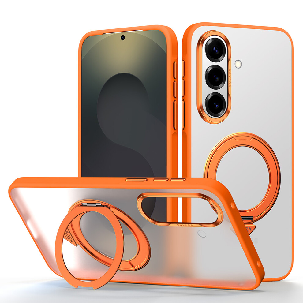 (Orange) Sulada For Samsung Galaxy S26+ Case Magnetic Case Anti-Fingerprints Matte Tpu + Pc Phone Cover With Kickstand Orange 6914293185655