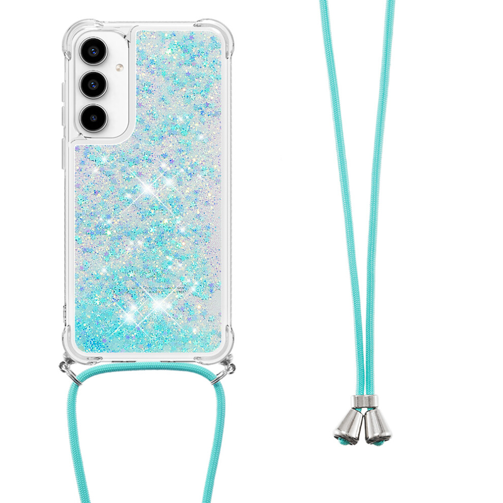 ( / Pentagram) For Samsung Galaxy A57 5G Tpu Case Quicksand Phone Cover With Lanyard Blue 6914292324079