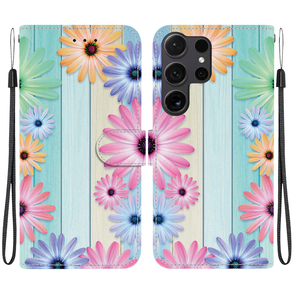 (Sunflower) For Samsung Galaxy S26 Ultra Case Pattern Printing Leather Flip Wallet Phone Cover With Lanyard 6914293973559