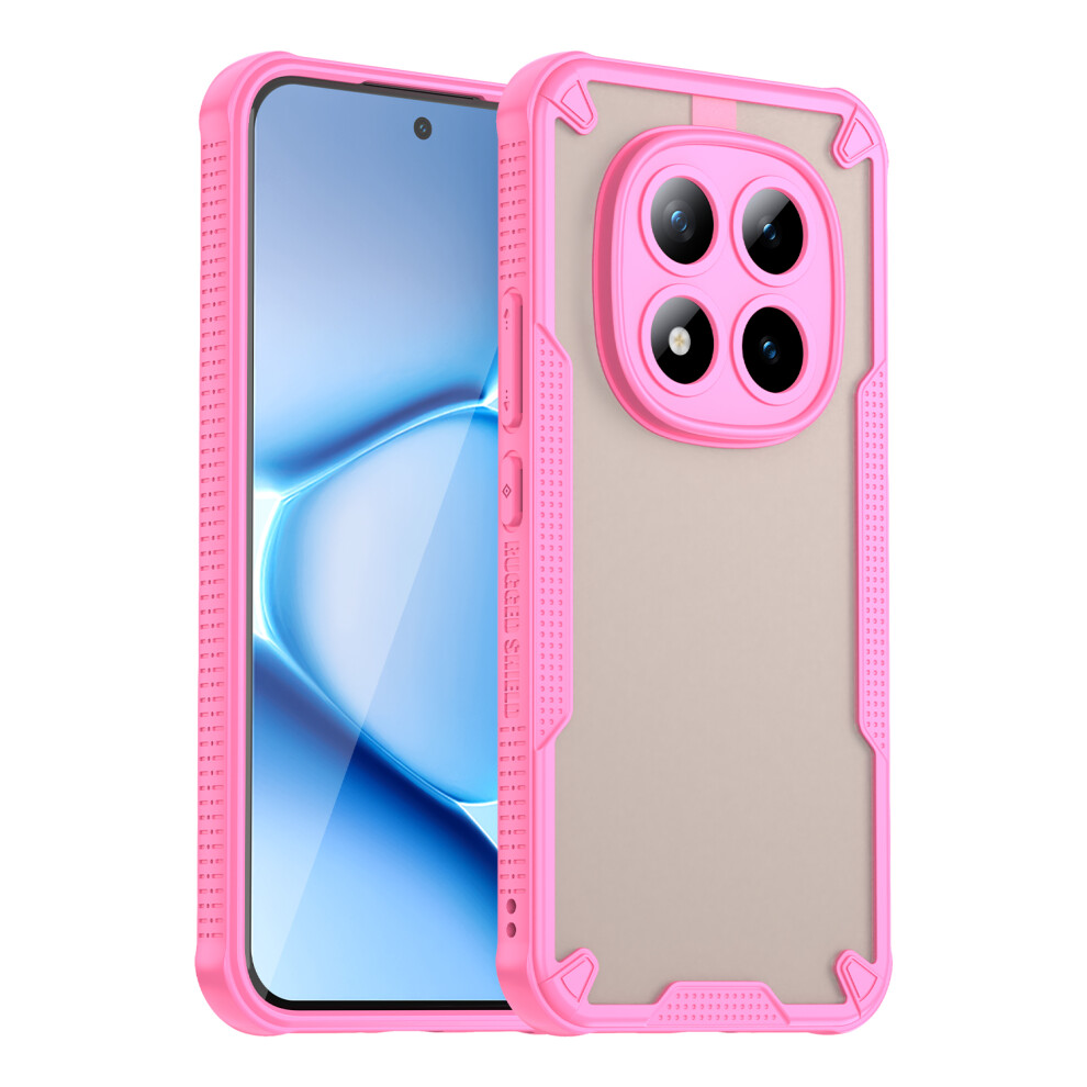 (Pink) For Xiaomi Poco M8 Pro 5G / Redmi Note 15 Pro+ 5G (Global) Case Pc + Tpu Semi-Transparent Frosted Finish Protective Phon Pink 6914294006607