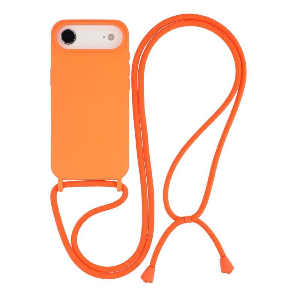 (Orange) For Iphone Air Case Liquid Silicone Protective Phone Cover With Crossbody Lanyard Orange 6914293593078