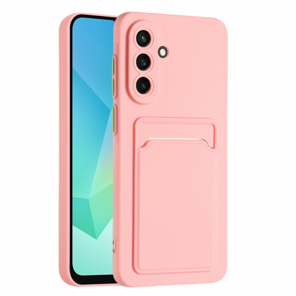 (Pink) For Samsung Galaxy A17 4G / A17 5G Case Flexible Tpu Phone Cover With Back Card Slot Pink 6914292438073