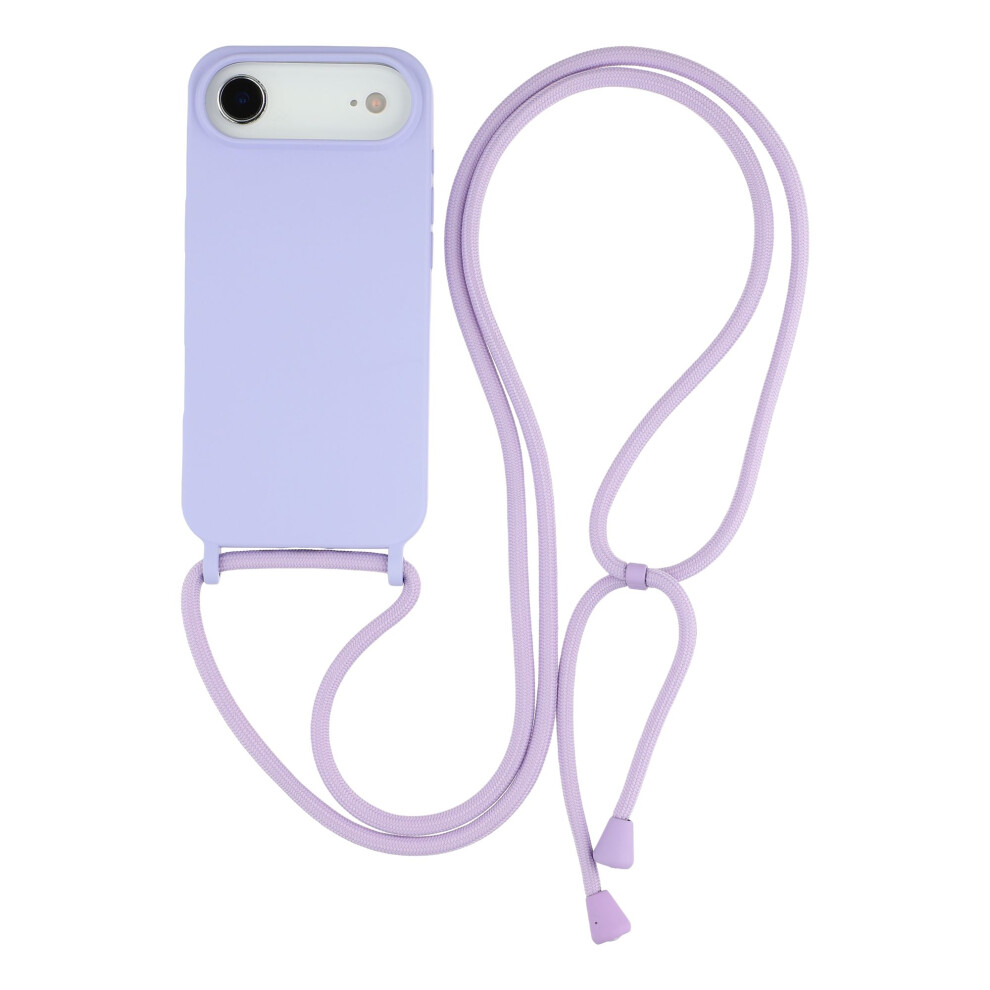 (Purple) For Iphone Air Case Liquid Silicone Protective Phone Cover With Crossbody Lanyard Purple 6914292323003
