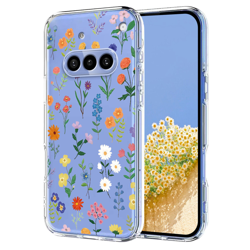 (Daisies) For Nothing Phone (3A) Case Butterfly Floral Pattern Printing Tpu Phone Back Cover 6914290155644