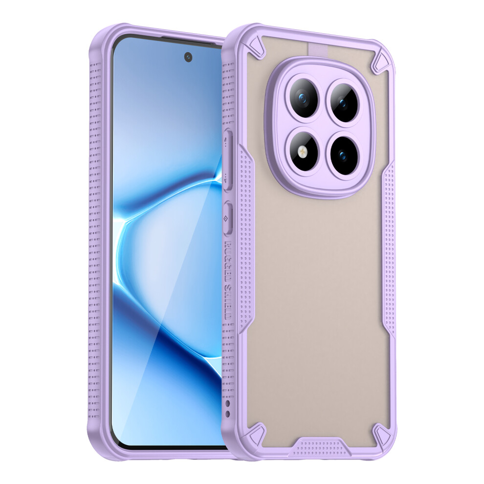 (Purple) For Xiaomi Poco M8 Pro 5G / Redmi Note 15 Pro+ 5G (Global) Case Pc + Tpu Semi-Transparent Frosted Finish Protective Phon Purple 6914297659145