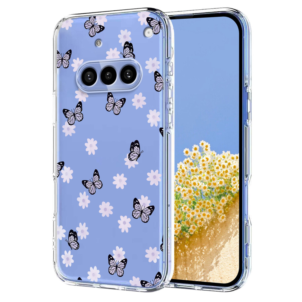 (Butterflies) For Nothing Phone (3A) Case Butterfly Floral Pattern Printing Tpu Phone Back Cover 6914297102627