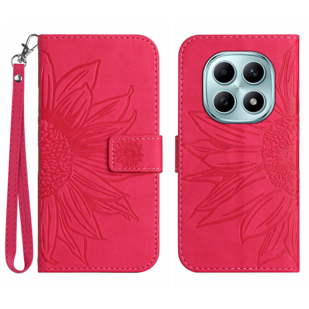 (Rose) For Xiaomi Poco M8 5G / Redmi Note 15 5G (Global) / 15 4G (Global) Case Sunflower Imprint Leather Wallet Phone Cover Wit 6914295969659