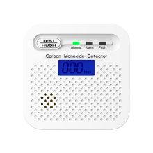Hordozható szén-monoxid-érzékelő otthonra és autóba, mini CO-riasztó digitális LCD kijelzővel