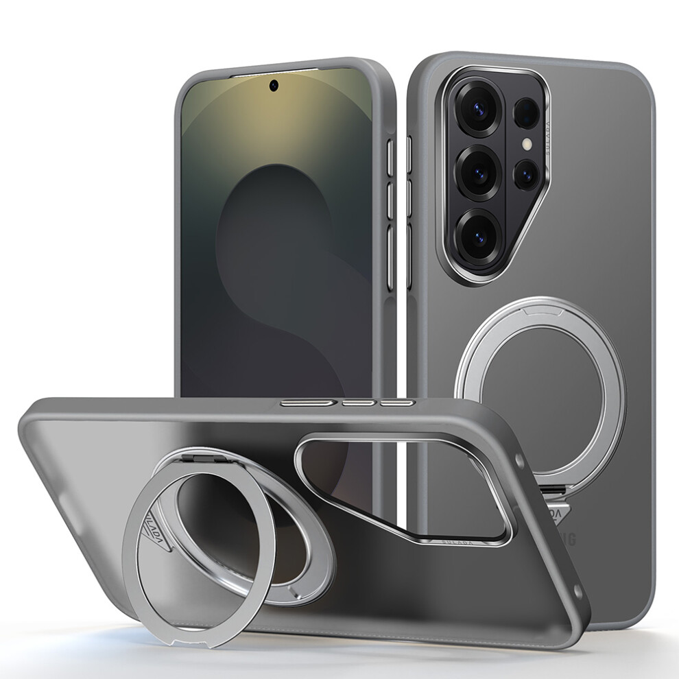 (Titanium ) Sulada For Samsung Galaxy S26 Ultra Case Magnetic Case Anti-Fingerprints Matte Tpu + Pc Phone Cover With Kickstand Grey 6914299978763
