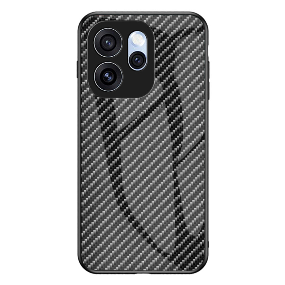 ( Fiber) Phone Case For Oppo Reno15 Pro 5G (Global) / Reno15 5G (China) Tempered Glass Shockproof Phone Cover Black 6914291355876