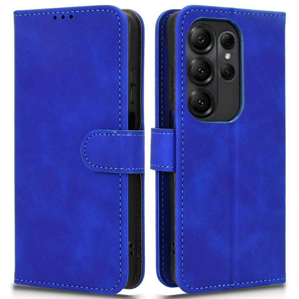 (Blue) For Doogee Note 56X Leather Case Skin Feel Anti Drop Wallet Stand Flip Phone Cover Blue 6914291620912