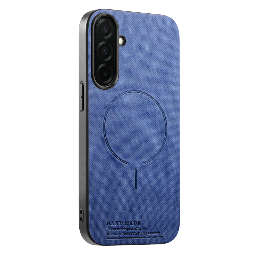 (Blue) For Samsung Galaxy A37 5G Magnetic Case Cloth Texture Pc + Tpu + Pu Leather Anti-Scratch Phone Cover Blue 6914294477377