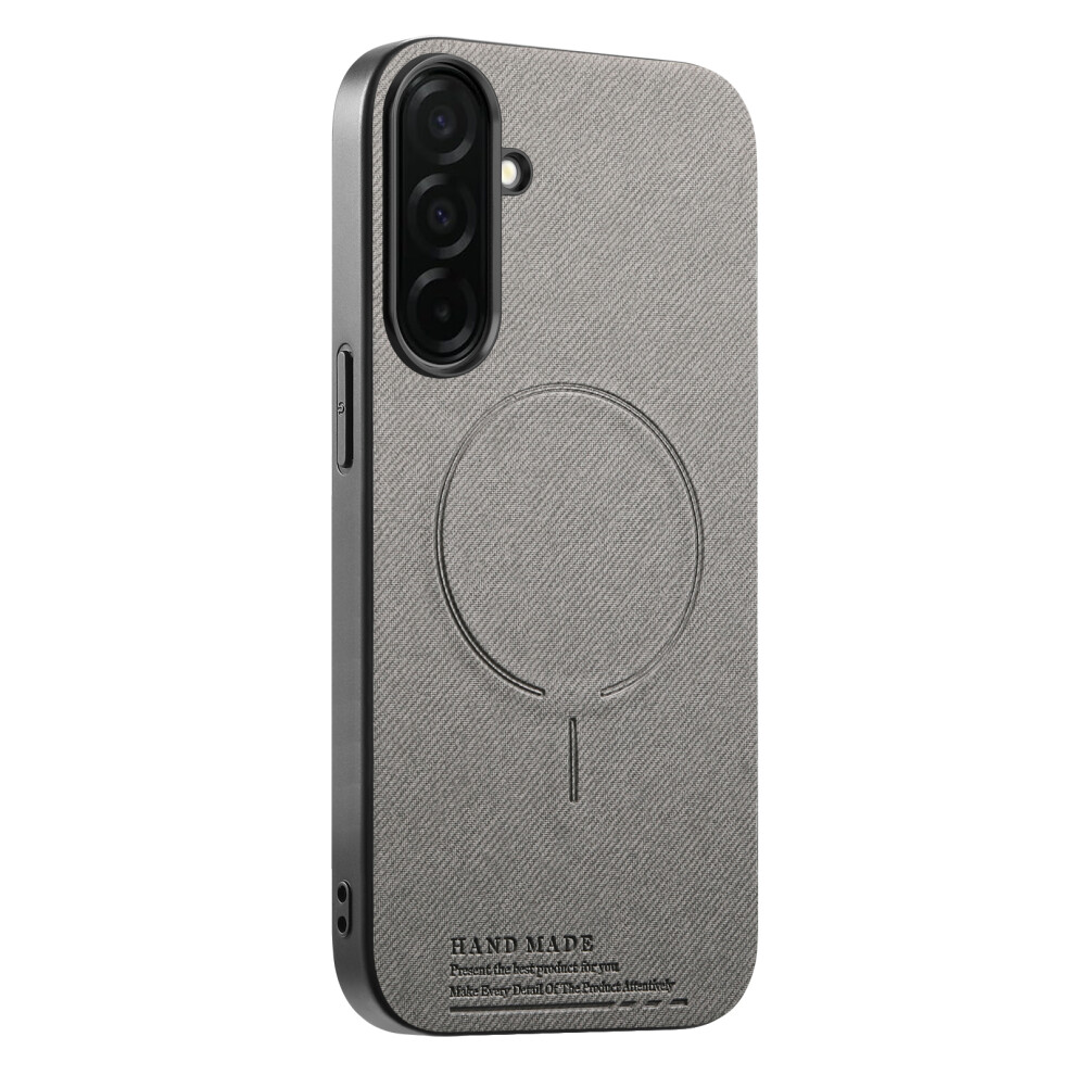 (Grey) For Samsung Galaxy A37 5G Magnetic Case Cloth Texture Pc + Tpu + Pu Leather Anti-Scratch Phone Cover Grey 6914291830212