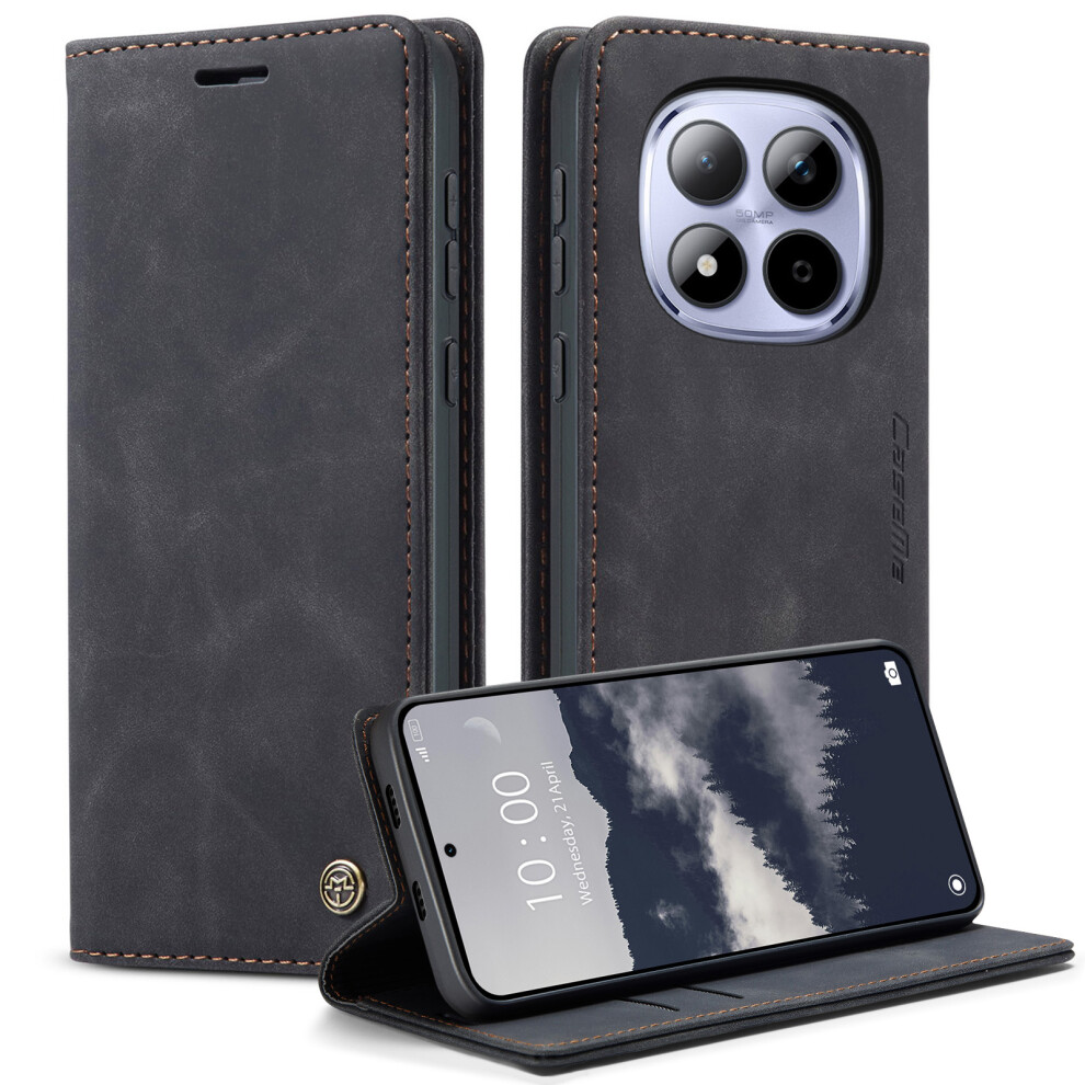 (Black) For Xiaomi Redmi Note 15 Pro 5G (Global) Wallet Case 013 Series Pu Leather Phone Cover Stand Black 6914293587077
