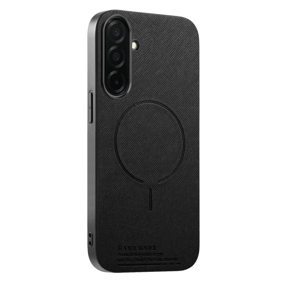 (Black) For Samsung Galaxy A57 5G Magnetic Case Cloth Texture Pc + Tpu + Pu Leather Anti-Scratch Phone Cover Black 6914294985278