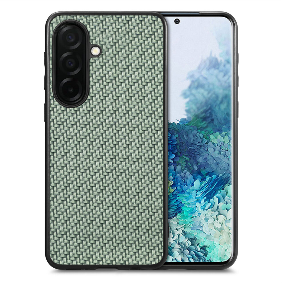 (Green) For Samsung Galaxy A37 5G Case Carbon Fiber Texture Pu Leather + Pc + Tpu Phone Cover Green 6914298185490