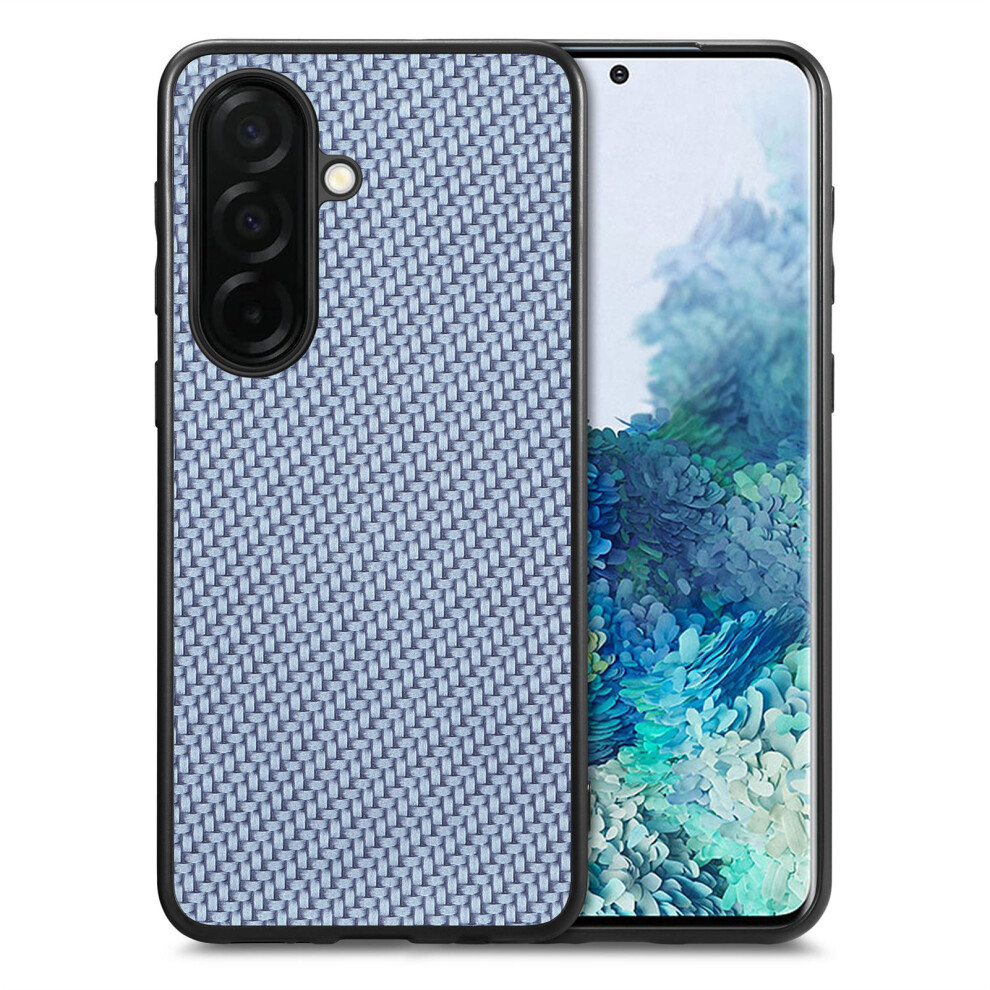 (Blue) For Samsung Galaxy A37 5G Case Carbon Fiber Texture Pu Leather + Pc + Tpu Phone Cover Blue 6914294172708