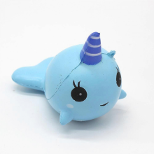 Jucărie de stoarcere Balena Albastră, jucărie moale de ameliorare a stresului, cadou pentru copii și adulți, silicon albastru