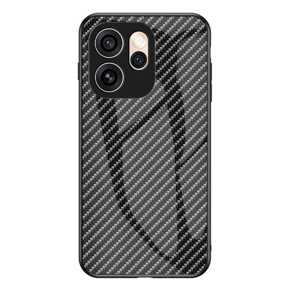 ( Fiber) Phone Case For Oppo Reno15 Pro Max 5G (Global) / Reno15 Pro 5G (China) Tempered Glass Shockproof Phone Cover Black 6914292305702