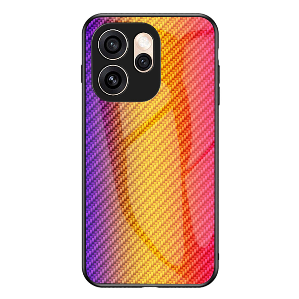 ( Fiber) Phone Case For Oppo Reno15 Pro Max 5G (Global) / Reno15 Pro 5G (China) Tempered Glass Shockproof Phone Cover Golden 6914294307773
