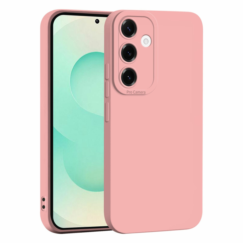 (Pink) For Samsung Galaxy S25 Case Precise Camera Cutouts Soft Tpu Shockproof Phone Cover Pink 6914294915725