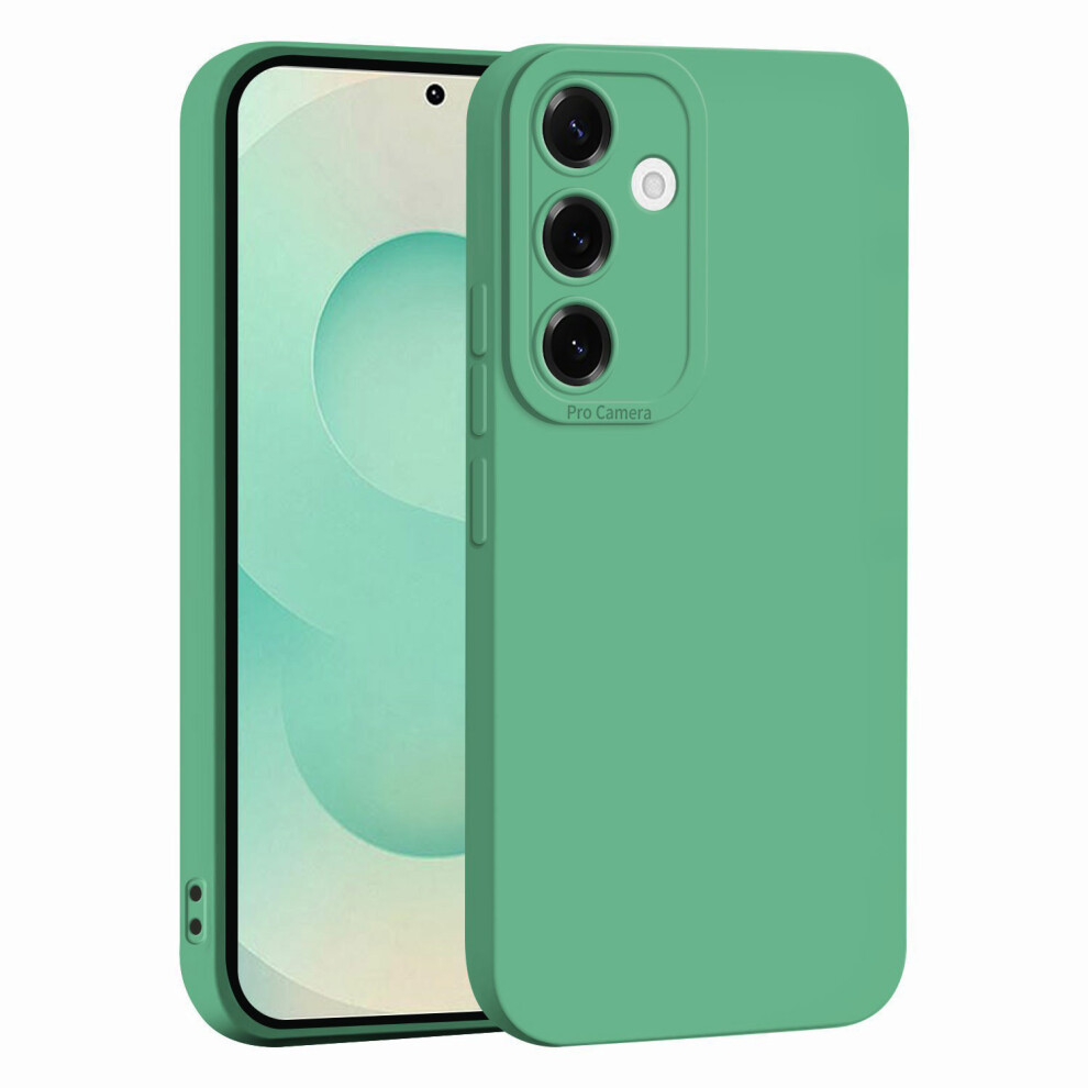 (Green) For Samsung Galaxy S25 Case Precise Camera Cutouts Soft Tpu Shockproof Phone Cover Green 6914294691780