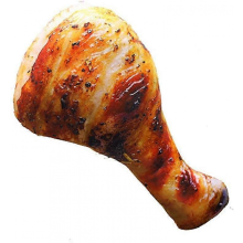 Cuscino peluche a forma di coscia di pollo, simulazione 3D, morbido cuscino decorativo per divano e casa, regalo creativ