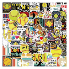 100 adesivi motivazionali in vinile impermeabile per borracce, caschi e valigie, decorazioni carine per softball