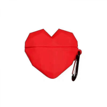 Custodia protettiva in silicone per AirPods 1 e 2, rosso amore, morbida, leggera, compatibile, regalo ideale per donne e