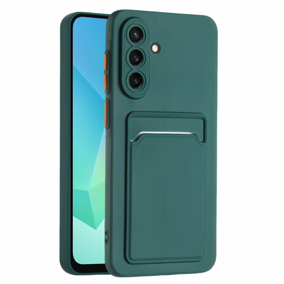(Blackish ) For Samsung Galaxy A17 4G / A17 5G Case Flexible Tpu Phone Cover With Back Card Slot Green 6914295734219
