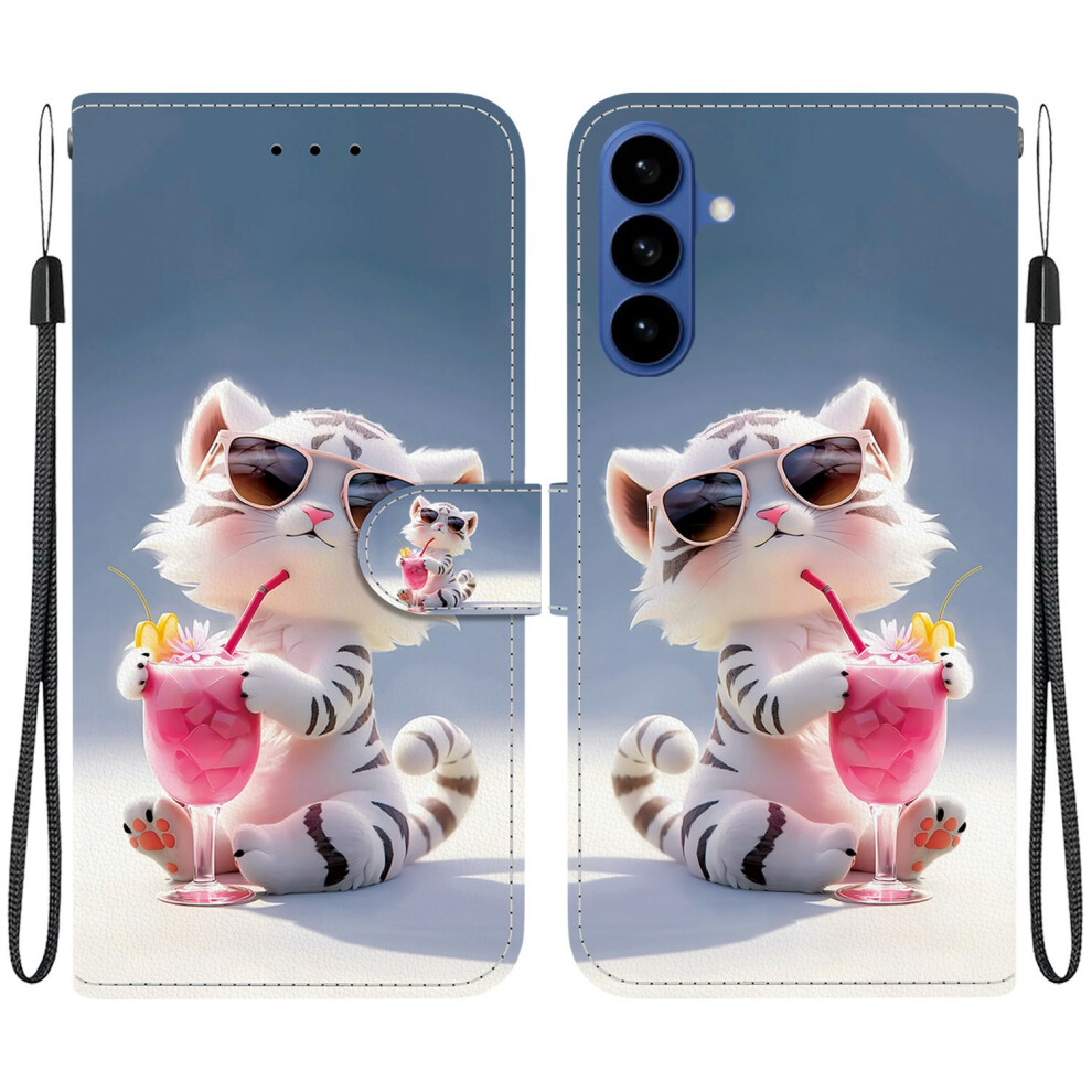 (Cartoon Tiger) For Samsung Galaxy A57 5G Case Pattern Printing Leather Flip Wallet Phone Cover With Lanyard 6914298082430