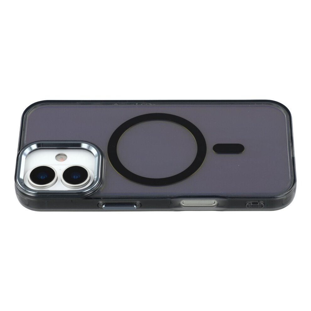 (Black) For Iphone 16 Magnetic Case Cute Fluorescent Design Tpu Phone Back Cover Black 6914292202766
