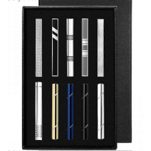 Set de 3 cleme de cravată din lemn pentru bărbați, set elegant de ace de cravată pentru nuntă, afaceri și cadouri