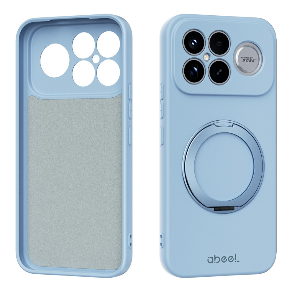 (Sky ) For Xiaomi Redmi K90 Pro Max 5G / Poco F8 Ultra Magnetic Case Kickstand Skin Touch Liquid Silicone Phone Cover Blue 6914294973442