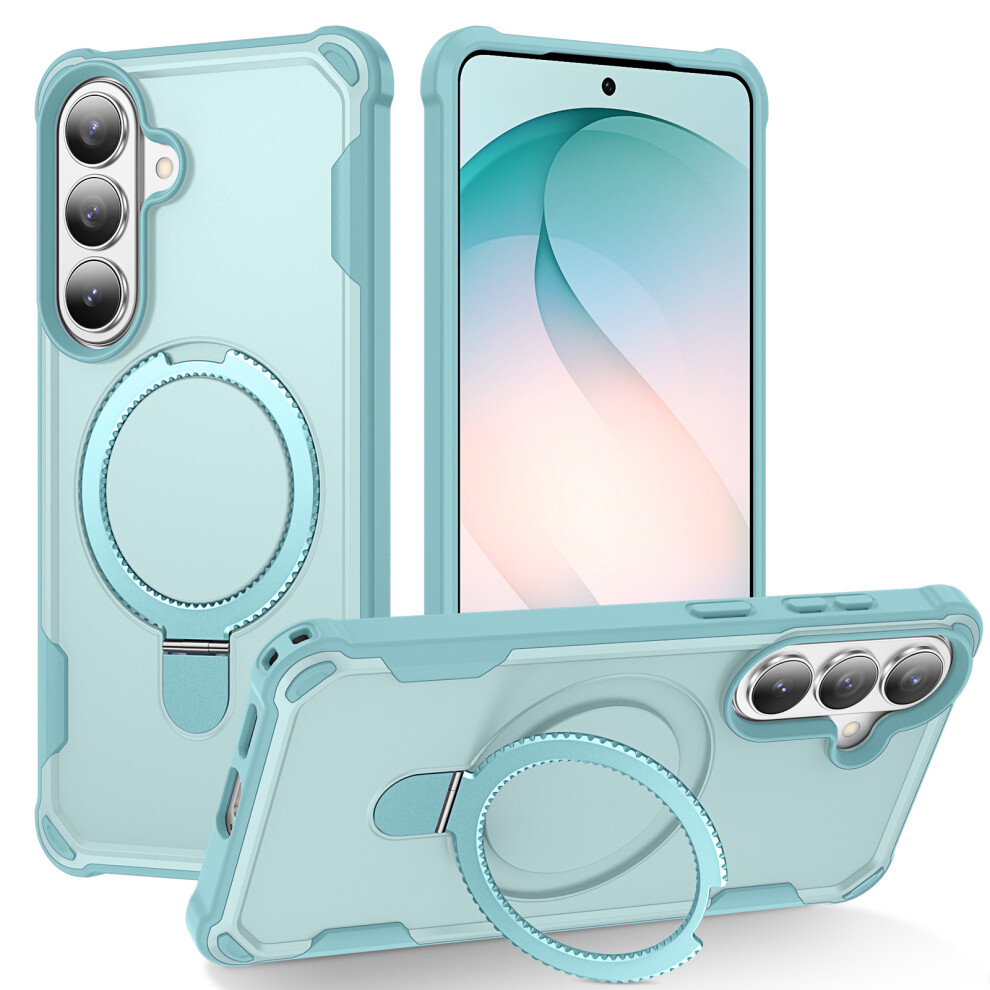 (Lake ) For Samsung Galaxy S26 Magnetic Case Kickstand Tpu + Pc Shockproof Phone Back Cover Blue 6914296166194