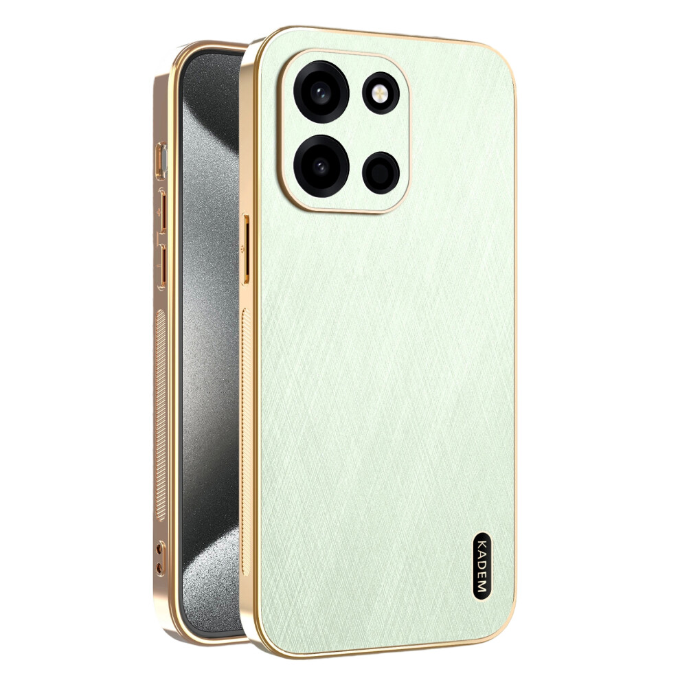 (Green) Kadem For Oneplus Turbo 6 5G Case Electroplating Silk Texture Pu + Tpu Phone Back Cover Green 6914295043724