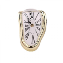 Orologio fuso decorativo da tavolo e scaffale, regalo creativo e divertente per casa e ufficio, colore oro