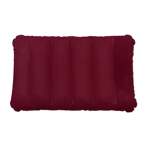 Outdoor Inflatable Pillow PVC Support 41x26cm Suitable-Wine Red