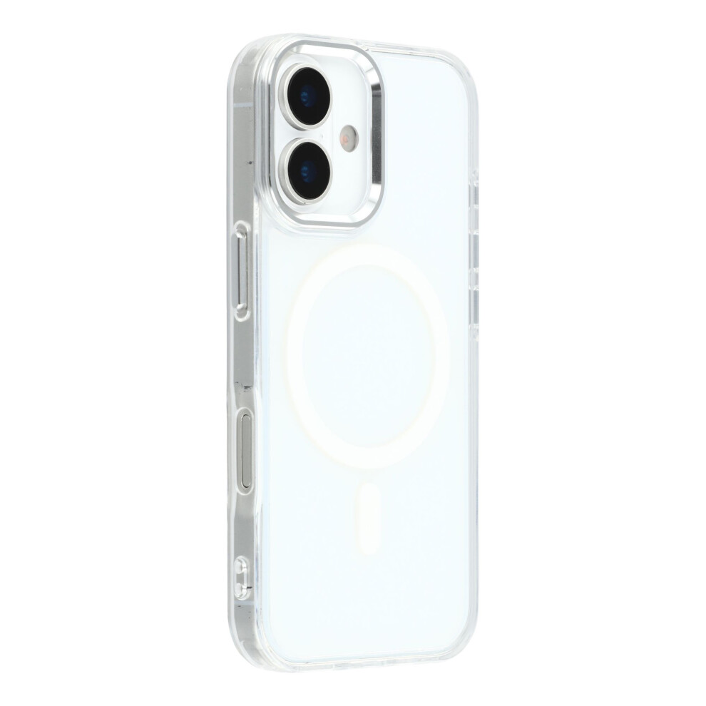 (White) For Iphone 16 Magnetic Case Cute Fluorescent Design Tpu Phone Back Cover White 6914295147620